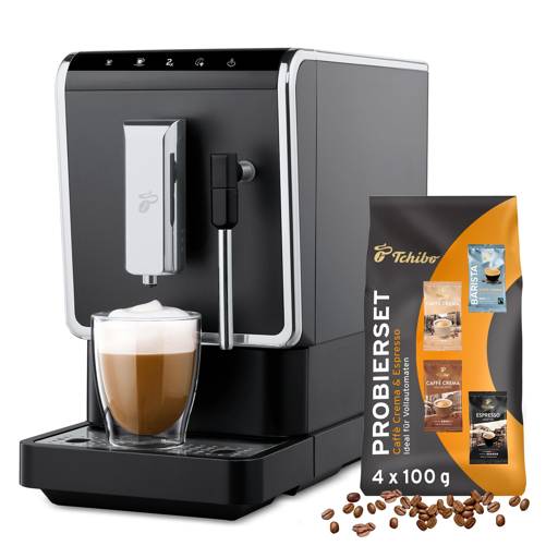 Tchibo Esperto Latte mit Milchaufschäumer, Anthrazit – Produktansicht 1