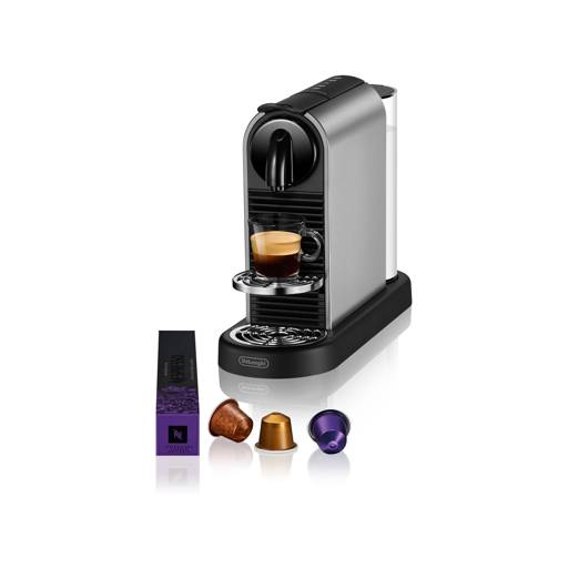 Nespresso De’Longhi CitiZ EN220.T Kapselmaschine, Platinum Titan – Produktansicht 1