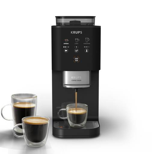 KRUPS Coffee Crush Extra Kaffeevollautomat, Schwarz – Produktansicht 1
